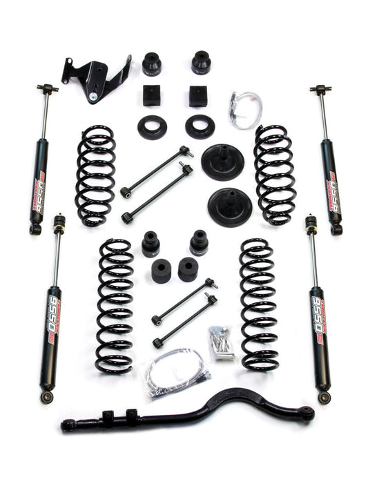 TeraFlex Jeep Wrangler JK 4 Door 4" Coil Spring Base Lift Kit With Front Track Bar & 9550 VSS Twin Tube Shocks