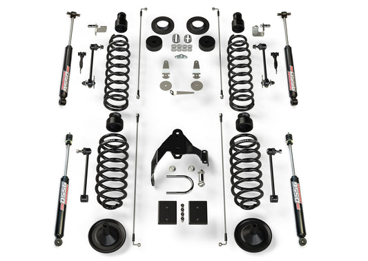 TeraFlex Jeep Wrangler JK 4 Door 4" Coil Spring Base Lift Kit & 9550 VSS Twin Tube Shocks