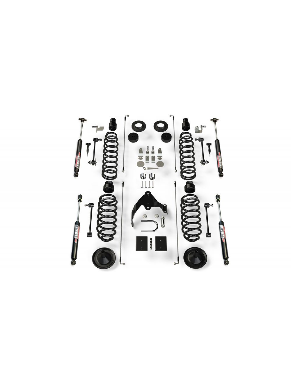 TeraFlex Jeep Wrangler JK 2 Door 4" Coil Spring Base Lift Kit & 9550 VSS Twin Tube Shocks