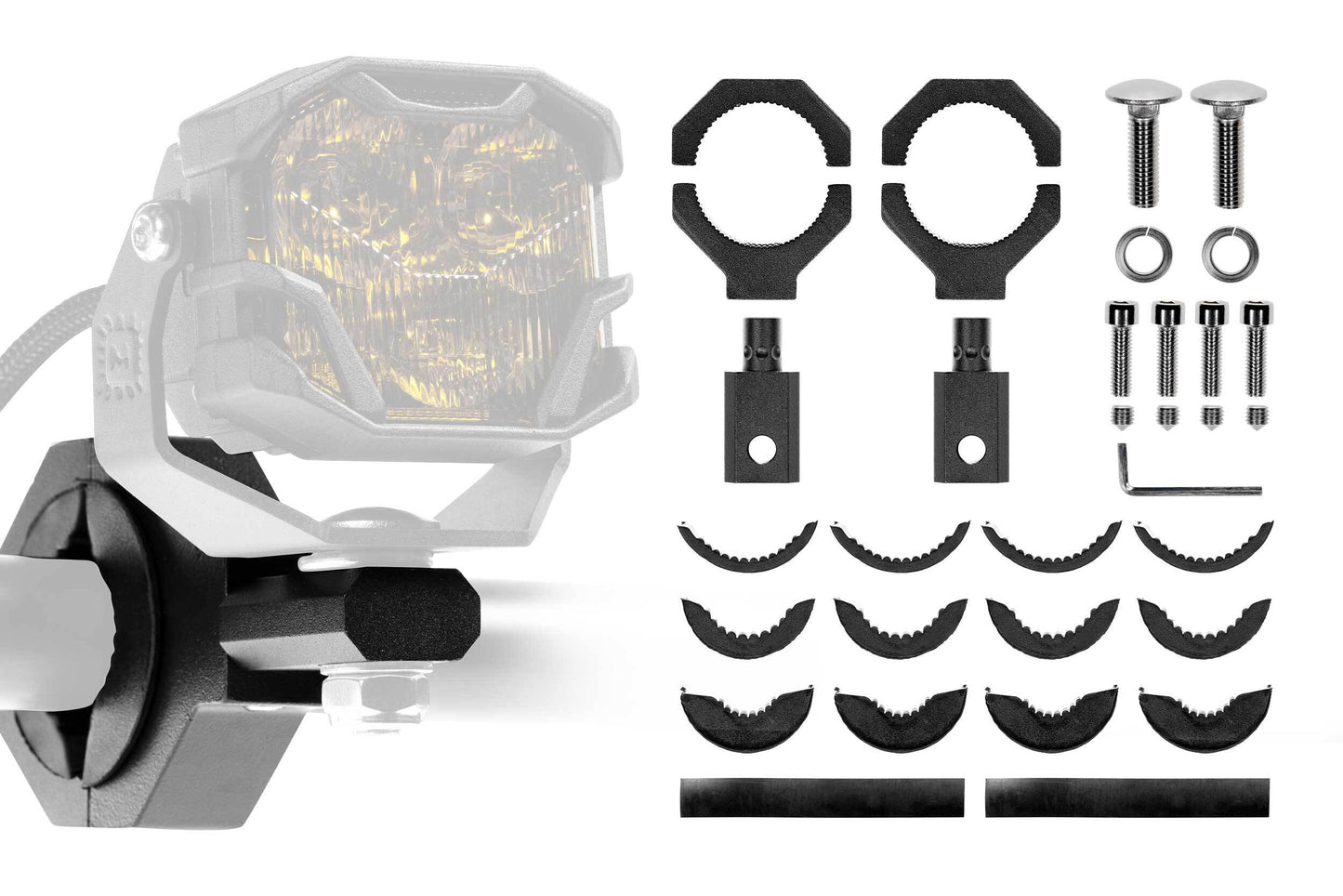 Morimoto Banger Mounts, Tube Clamps, Set, BAF00TB