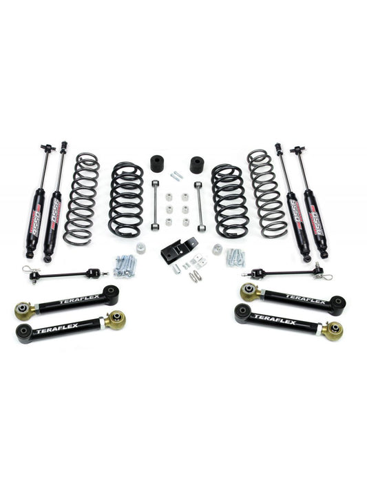 TeraFlex Jeep Wrangler TJ 4" Suspension System With 4 Short Control Arms & 9550 VSS Twin Tube Shocks Shocks