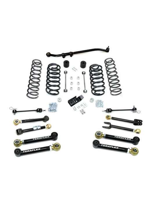 TeraFlex Jeep Wrangler TJ 4" Suspension System With 8 Short Control Arms, No Shocks