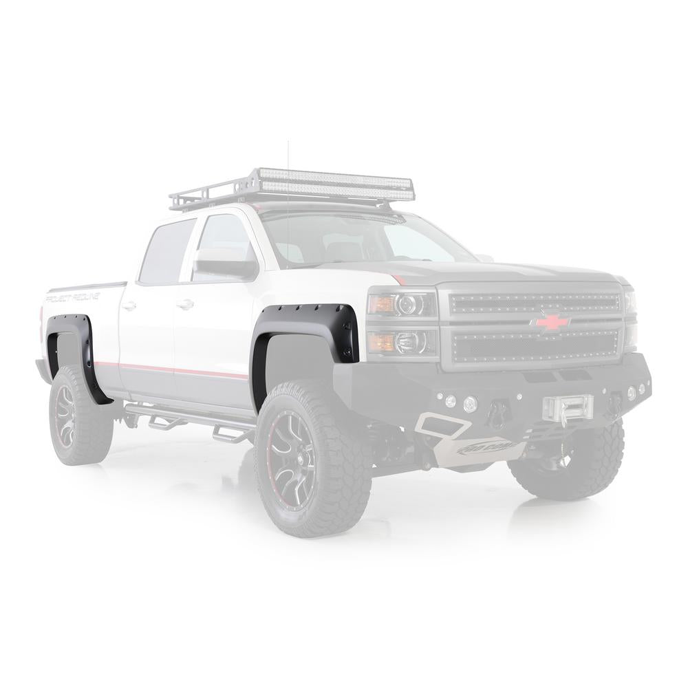 Smittybilt 2016-2018 Chevrolet Silverado 1500 M1 Fender Flares, Painted, Black, with 5.8" Bed, 17291-GBA