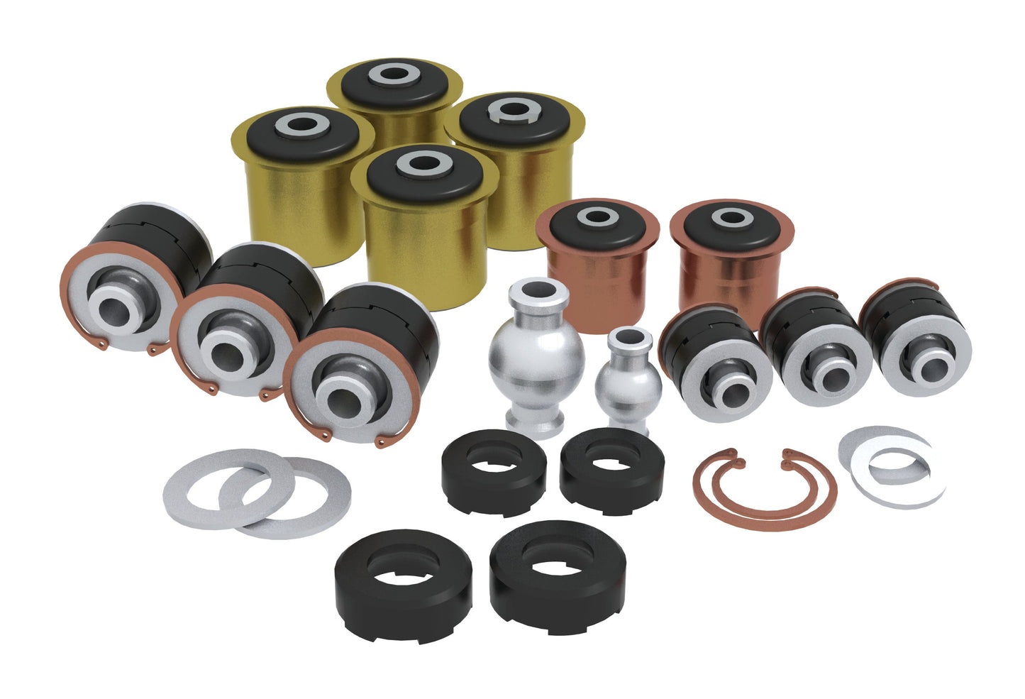 TeraFlex Jeep Wrangler TJ Joint Rebuild Kit, 8 Short Arms 