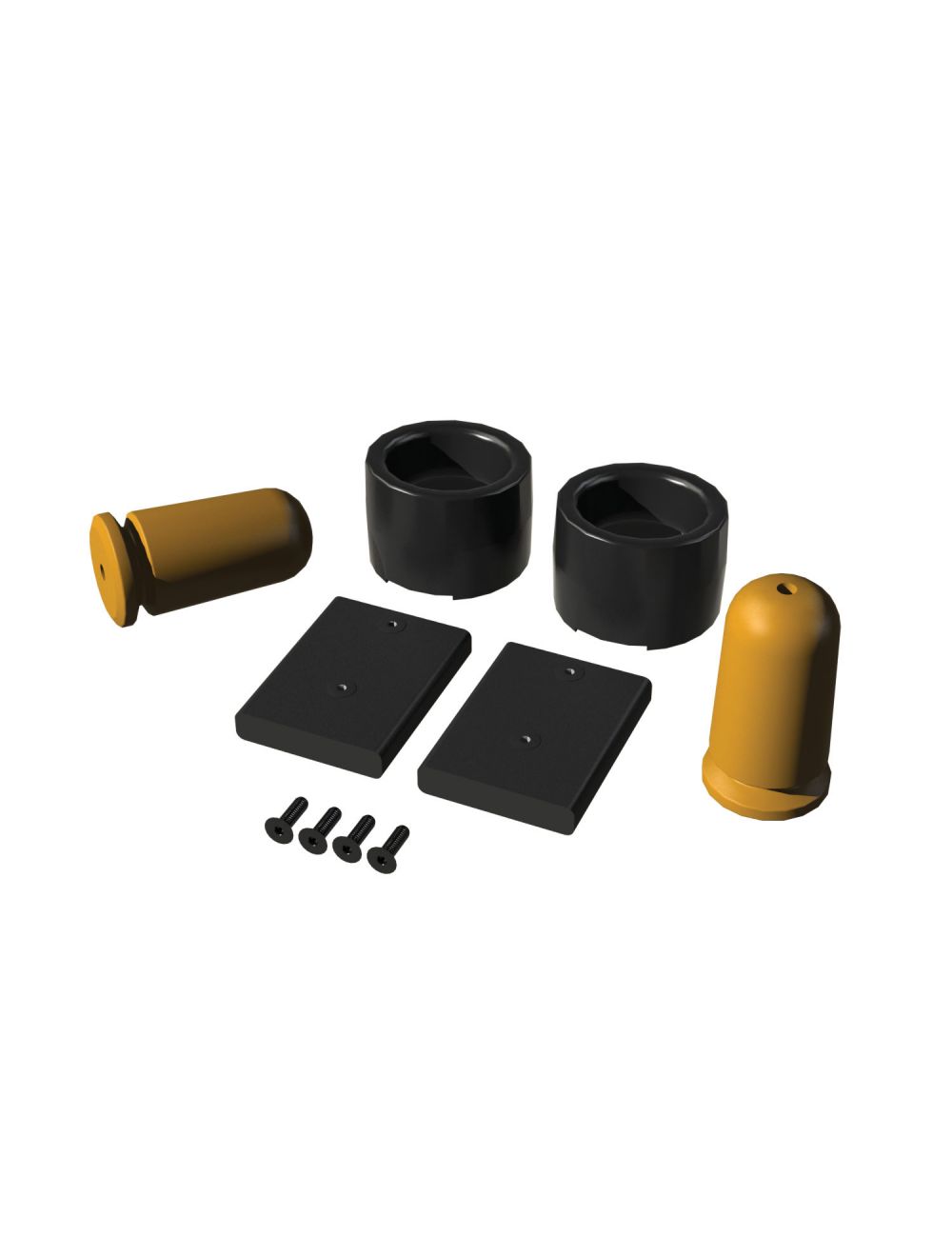 TeraFlex Jeep Wrangler JK Progressive Bump Stop Kit, Rear, 2.5-3.5" Lift