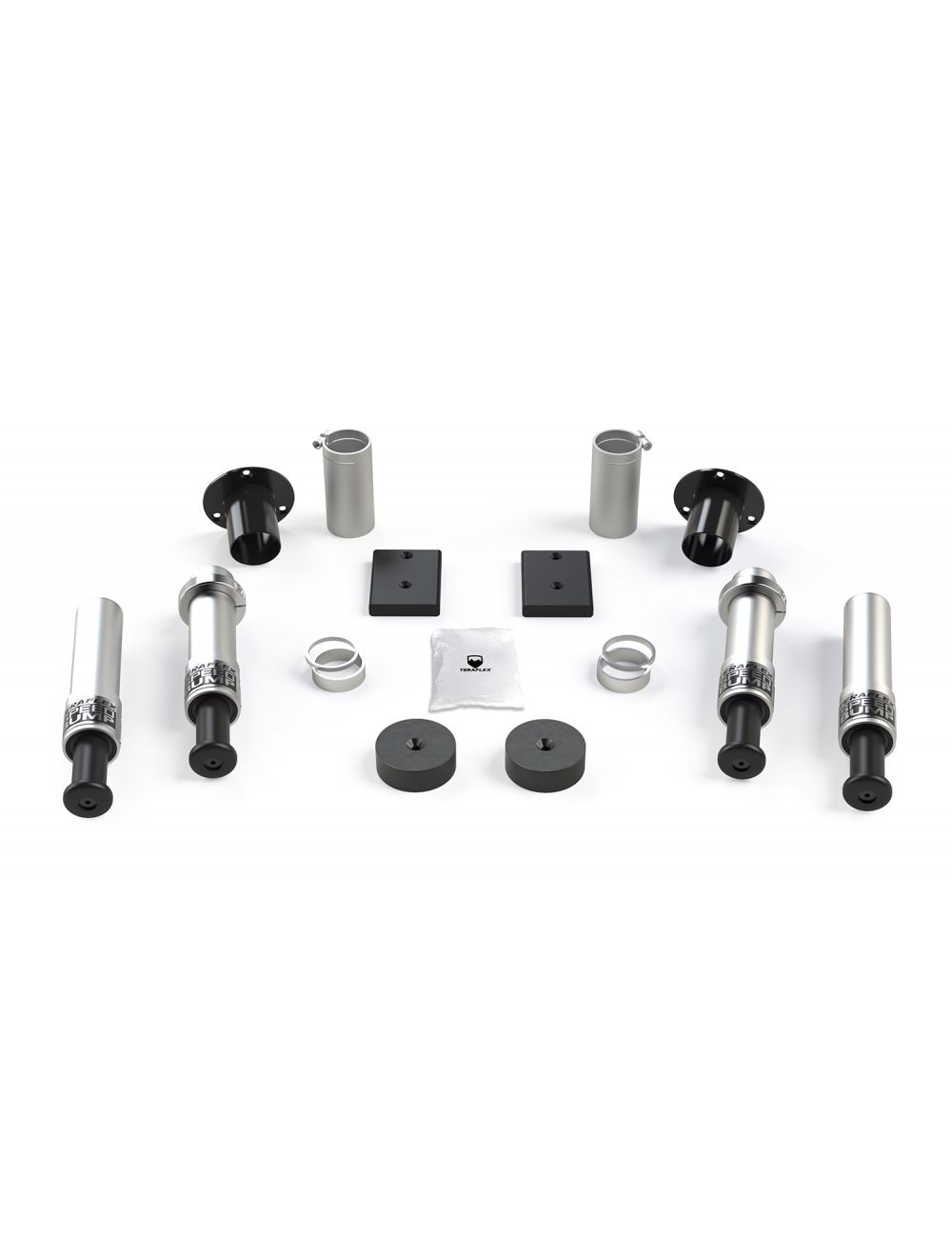 TeraFlex Jeep Wrangler JK Prerunner SpeedBump Stop Kit, Front & Rear, 3-4" Lift