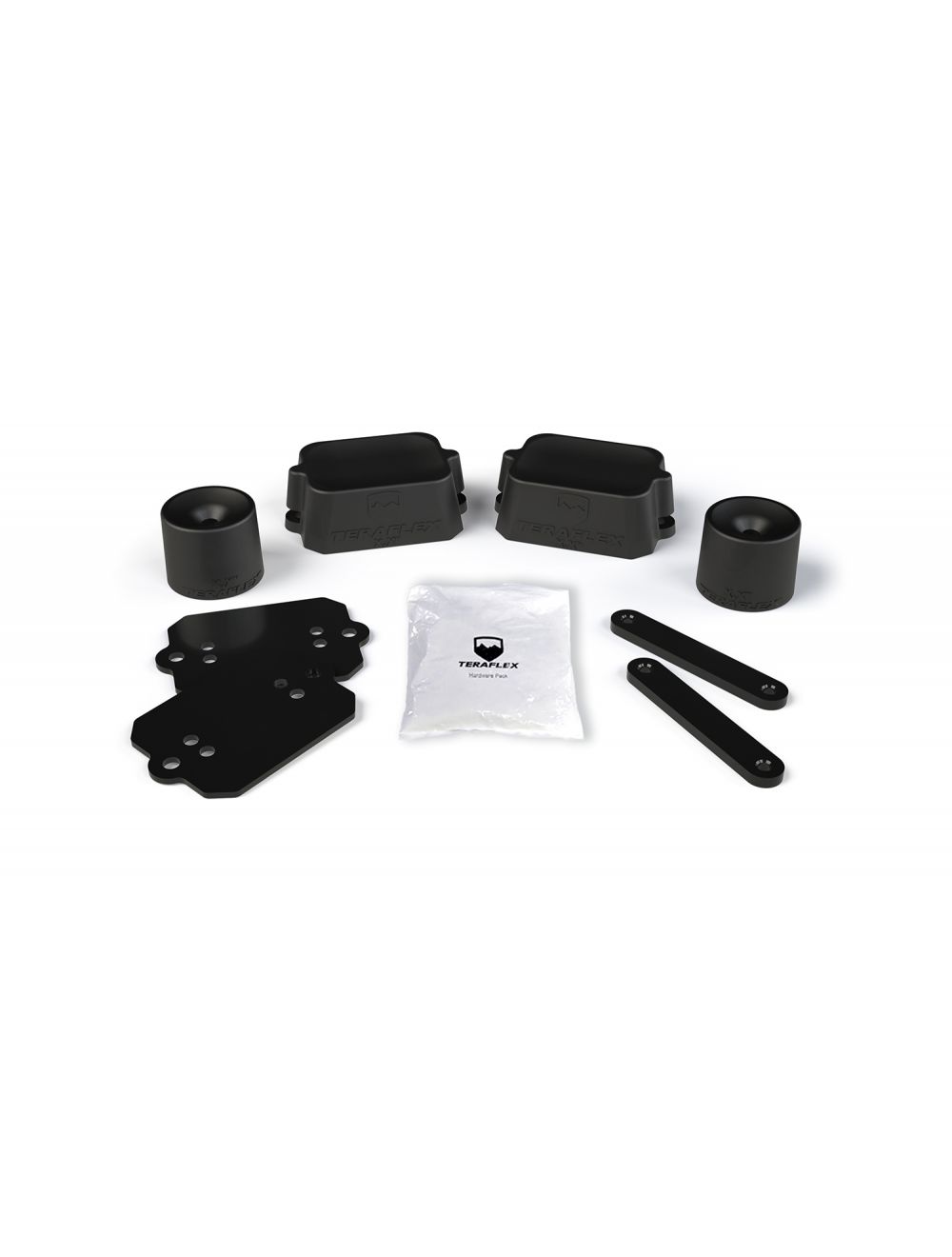 TeraFlex Jeep Wrangler JL 2" Bump Stop Strike Pad Extension Kit, Front & Rear