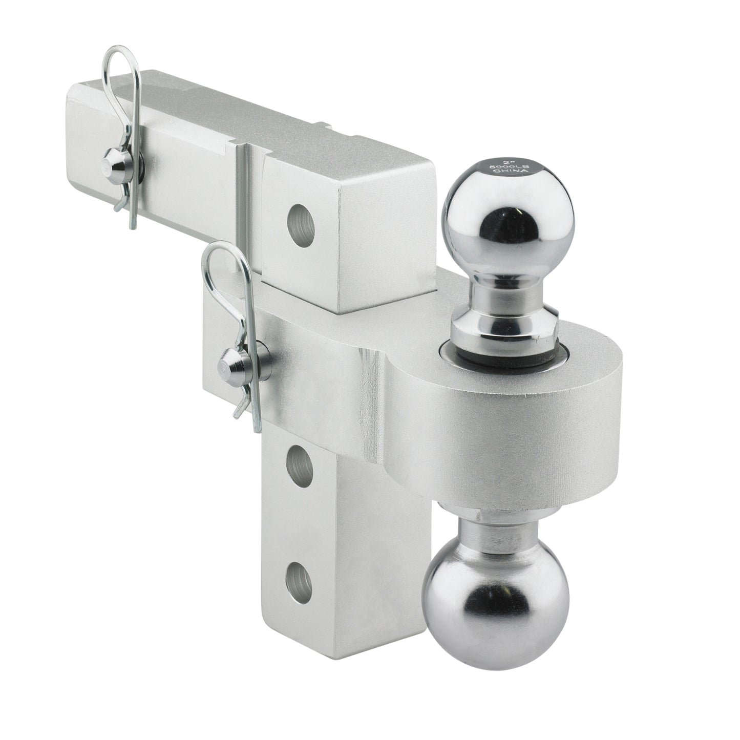 Smittybilt Universal 6" Adjustable Aluminum Drop Hitch, 2" & 2 5/16" Ball, 2926