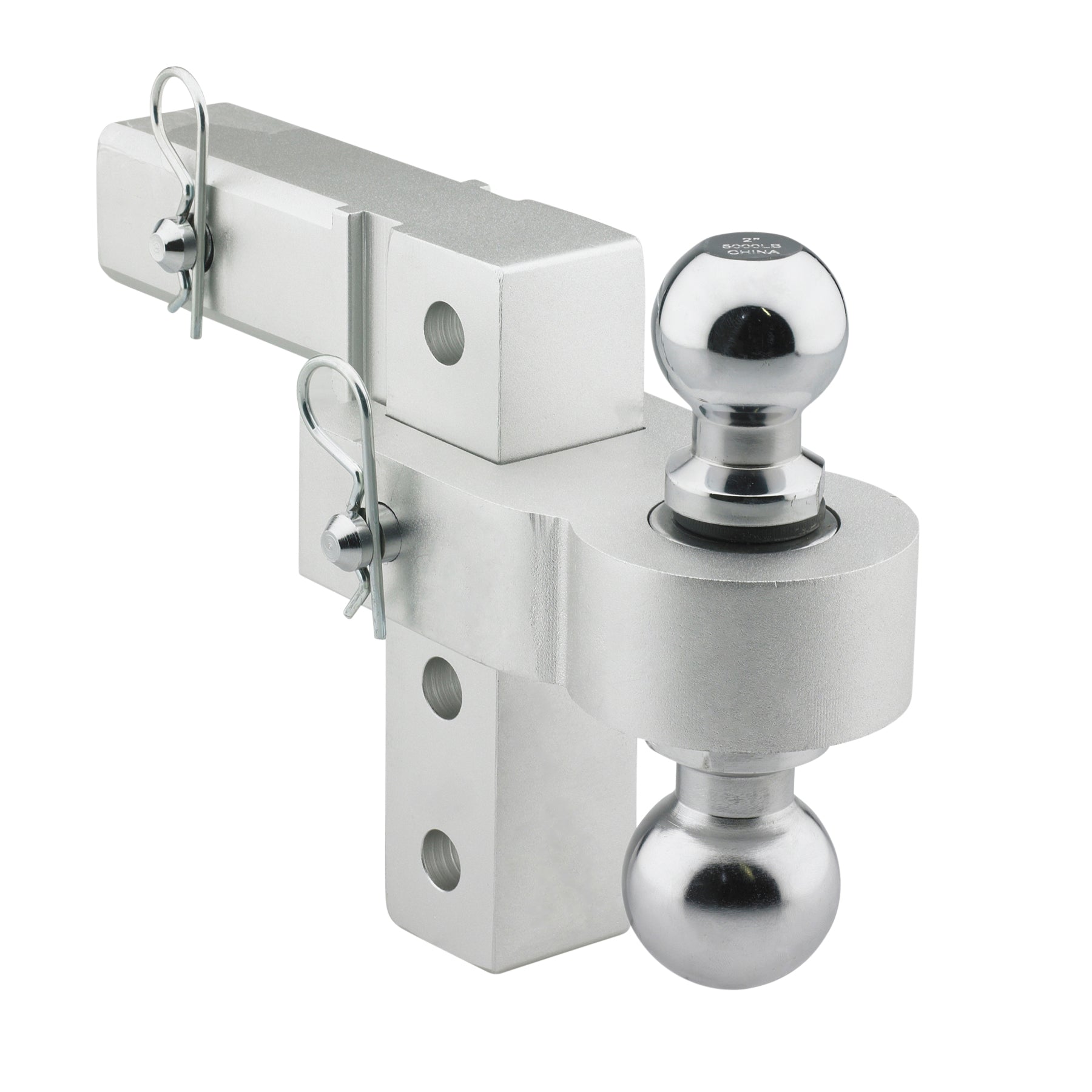 Smittybilt Universal 6" Adjustable Aluminum Drop Hitch, 2" & 2 5/16" Ball, 2926