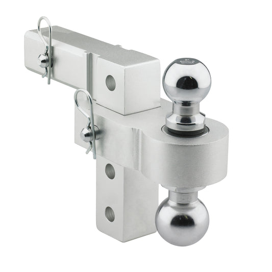 Smittybilt Universal 6" Adjustable Aluminum Drop Hitch, 2" & 2 5/16" Ball, 2926