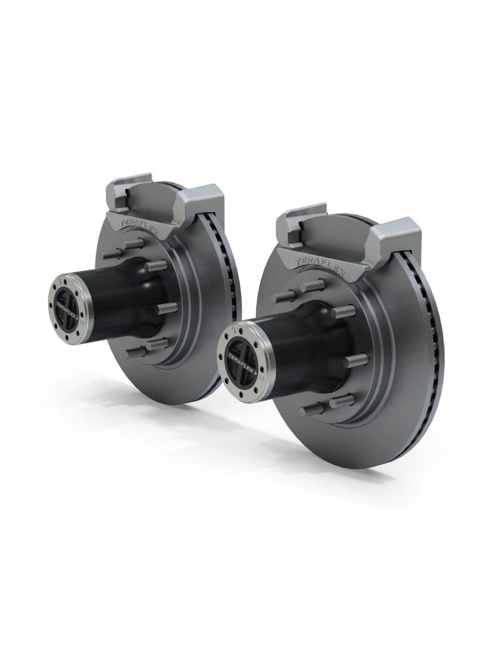 TeraFlex Jeep Wrangler JK Dana 30/44 Front Axle 8-Lug Locking Hub Conversion Kit With Vented Big Rotors