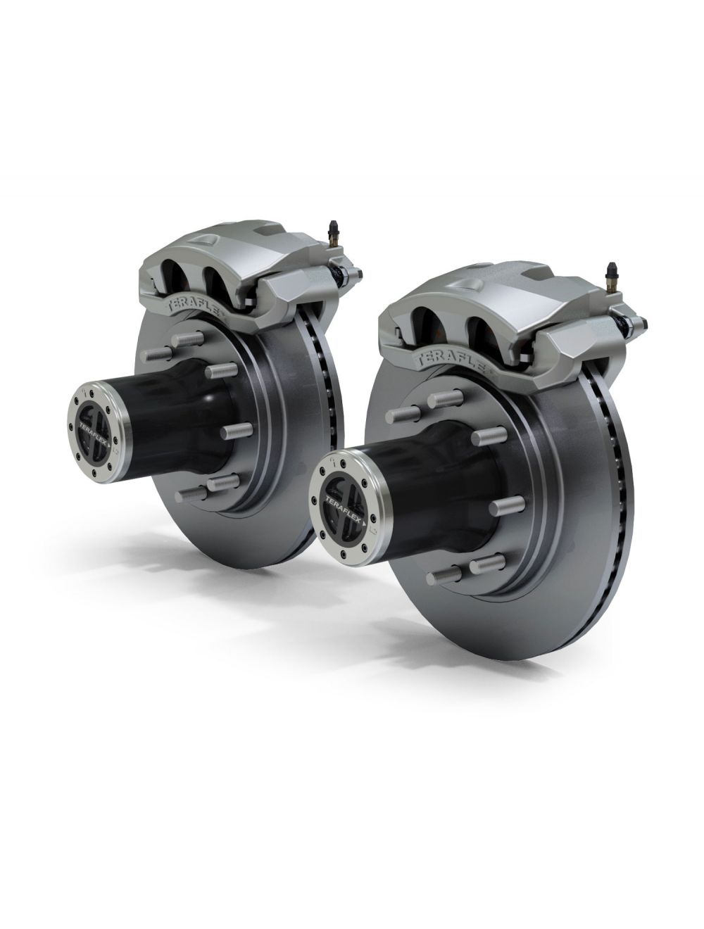 TeraFlex Jeep Wrangler JK Dana 30/44 Front Axle 8-Lug Locking Hub Conversion Kit With Vented Big Brakes