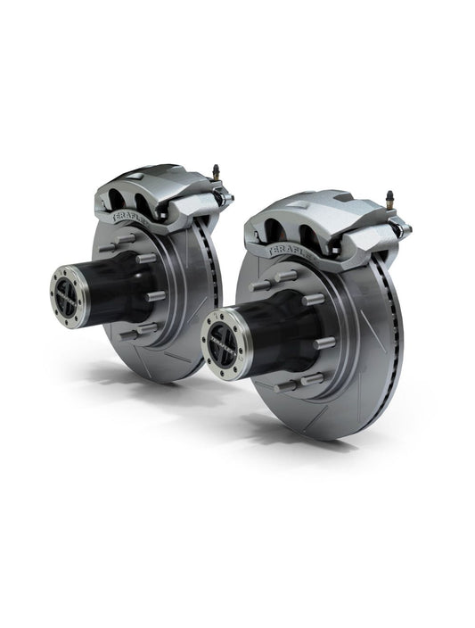 TeraFlex Jeep Wrangler JK Dana 30/44 Front Axle 8-Lug Locking Hub Conversion Kit With Slotted Big Brakes