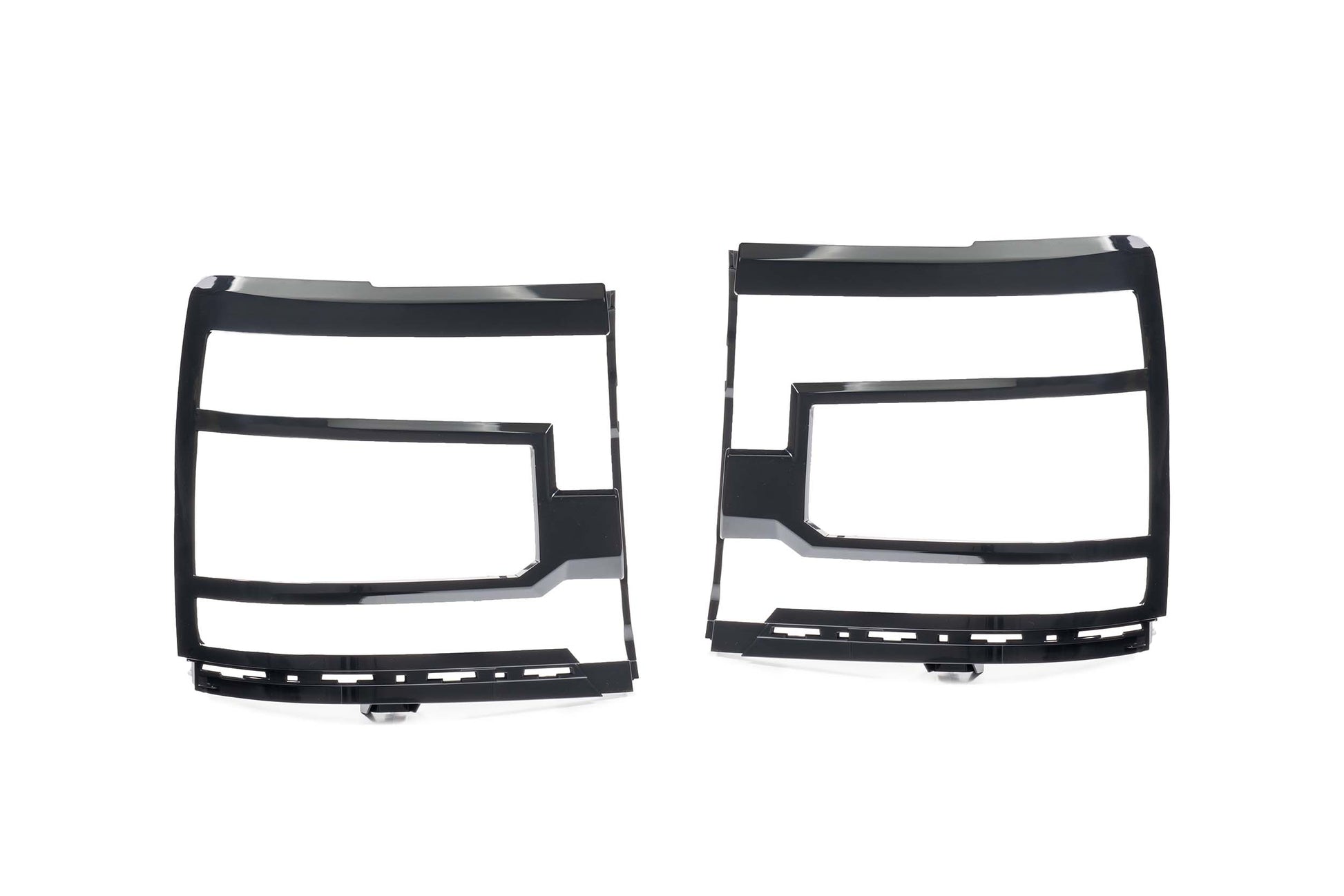 Morimoto Chevrolet Silverado 1500 XB Headlight Trim Bezels, 2016-2018 Without OEM LED Turn Signals, LF542, Pair, Unfinished