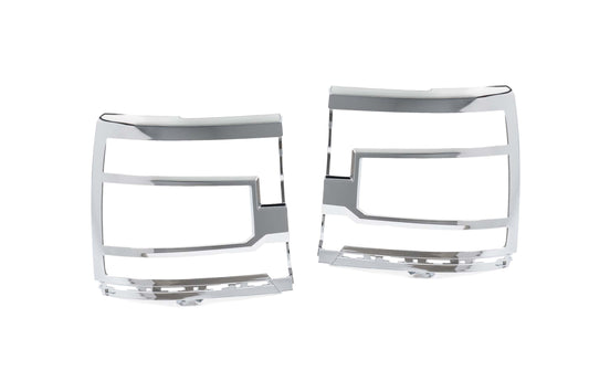 Morimoto Chevrolet Silverado 1500 XB Headlight Trim Bezels, 2016-2018 Without OEM LED Turn Signals, LF542, Pair, Chrome