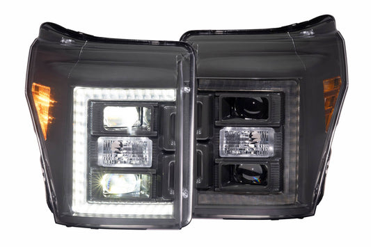 Morimoto Ford Super Duty XB Hybrid LED Headlights, 2011-2016, Pair, ASM, LF553