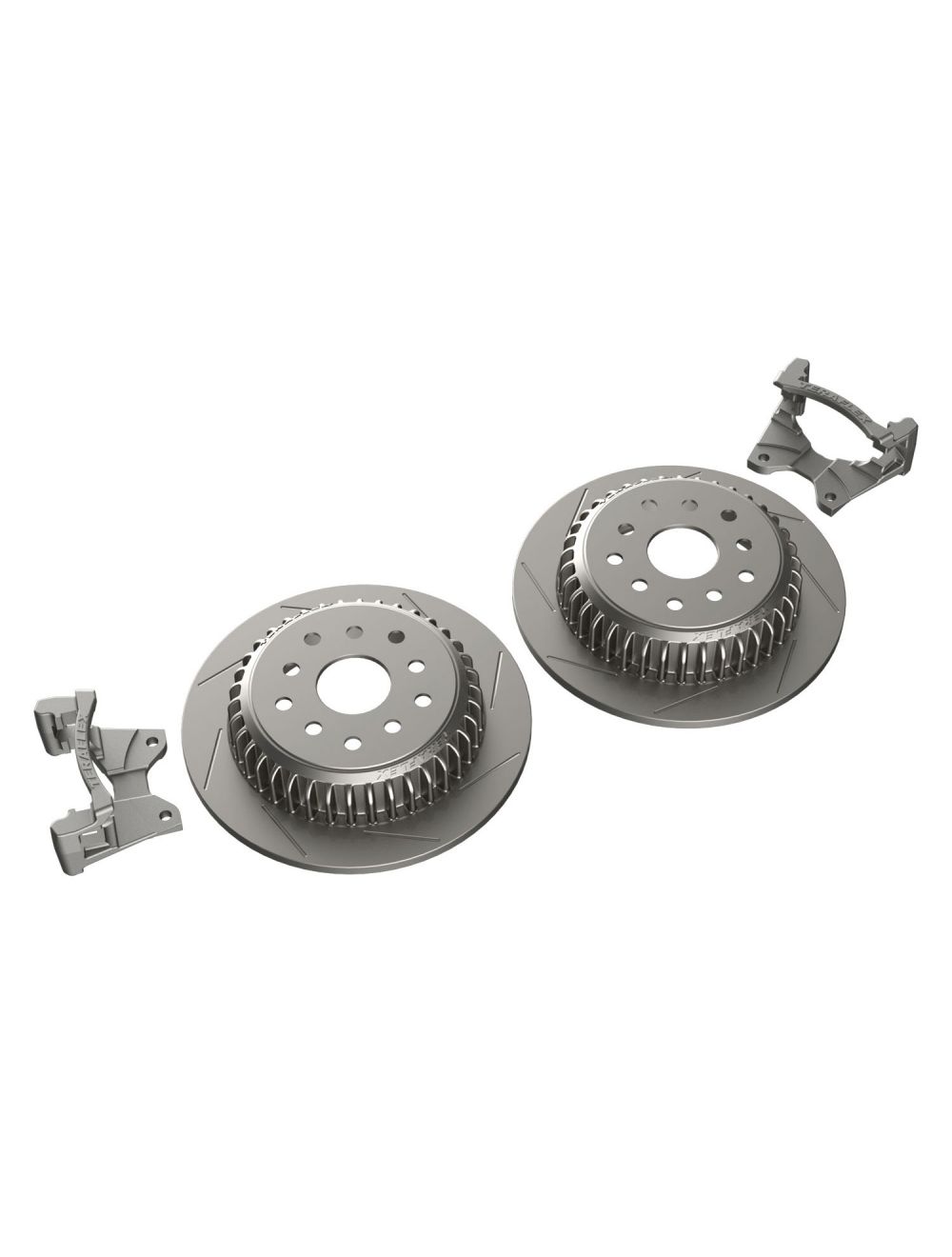 TeraFlex Jeep Wrangler JK Rear Performance Big Rotor Kit With Slotted Rotors, 5x5" & 5x5.5"