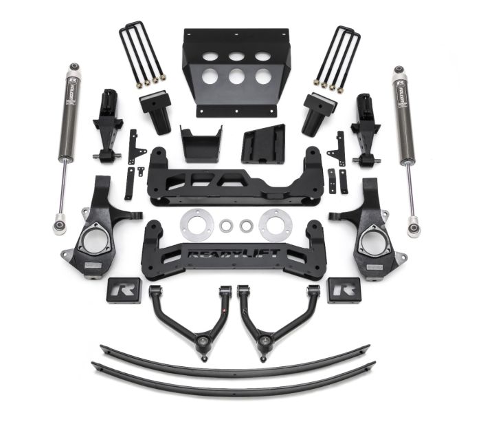 ReadyLift Chevrolet Silverado 1500/GMC Sierra 1500 9" Big Lift Kits for Cast Steel OE Upper Control Arms with Falcon 1.1 Monotube Shocks, 2014-2016, RWD/4WD, 44-34910