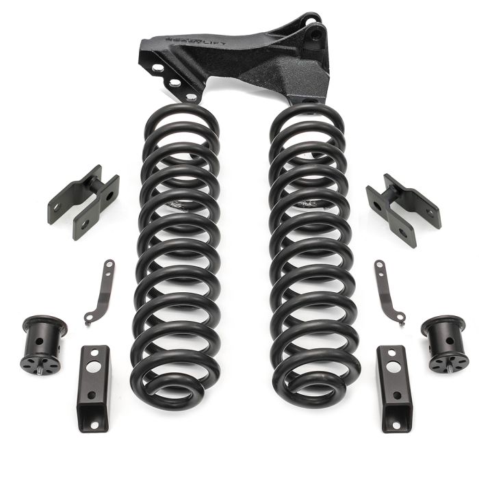 ReadyLift Ford F250/F350/F450 Diesel 2.5'' Coil Spring Front Lift Kits with Front and Rear Shock Extensions and Front Track Bar Bracket, 2020-2024, 4WD, 46-20252