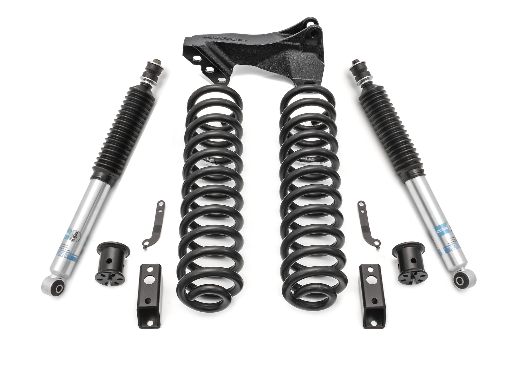 Ford F250/F350 Diesel 2.5'' Coil Spring Front Lift Kit with Bilstein Front Shocks and Front Track Bar Bracket, 2011-2016, 4WD, 46-2727