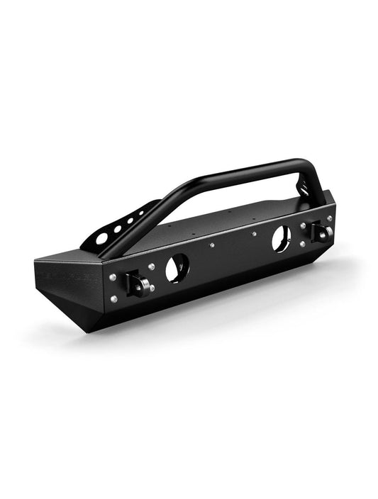 TeraFlex Jeep Wrangler JK RockGuard Explorer Front Bumper With Hoop, Offset Drum Winch