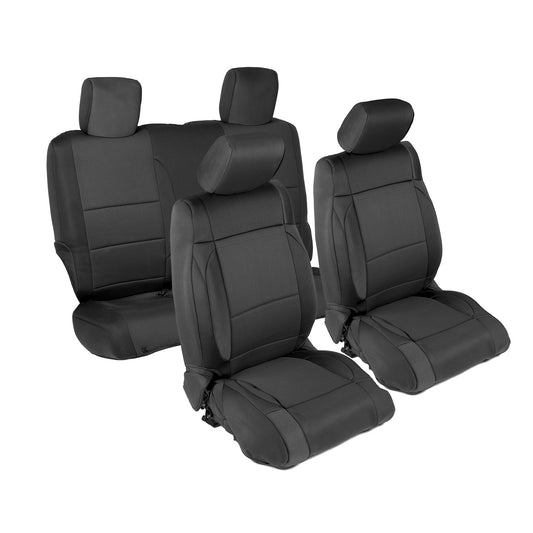 Smittybilt 2013-2018 Jeep Wrangler JK Neoprene Seat Cover Set Front/Rear, Black, 471501