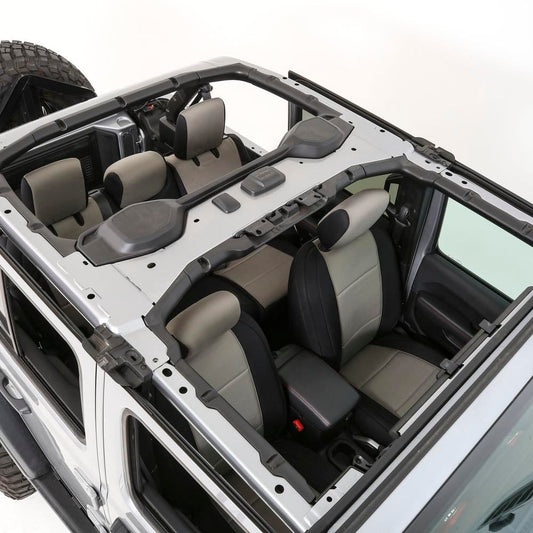 Smittybilt 2018-2025 Jeep Wrangler JLU Neoprene Seat Cover Set Front/Rear, Charcoal Gen 1, 472122
