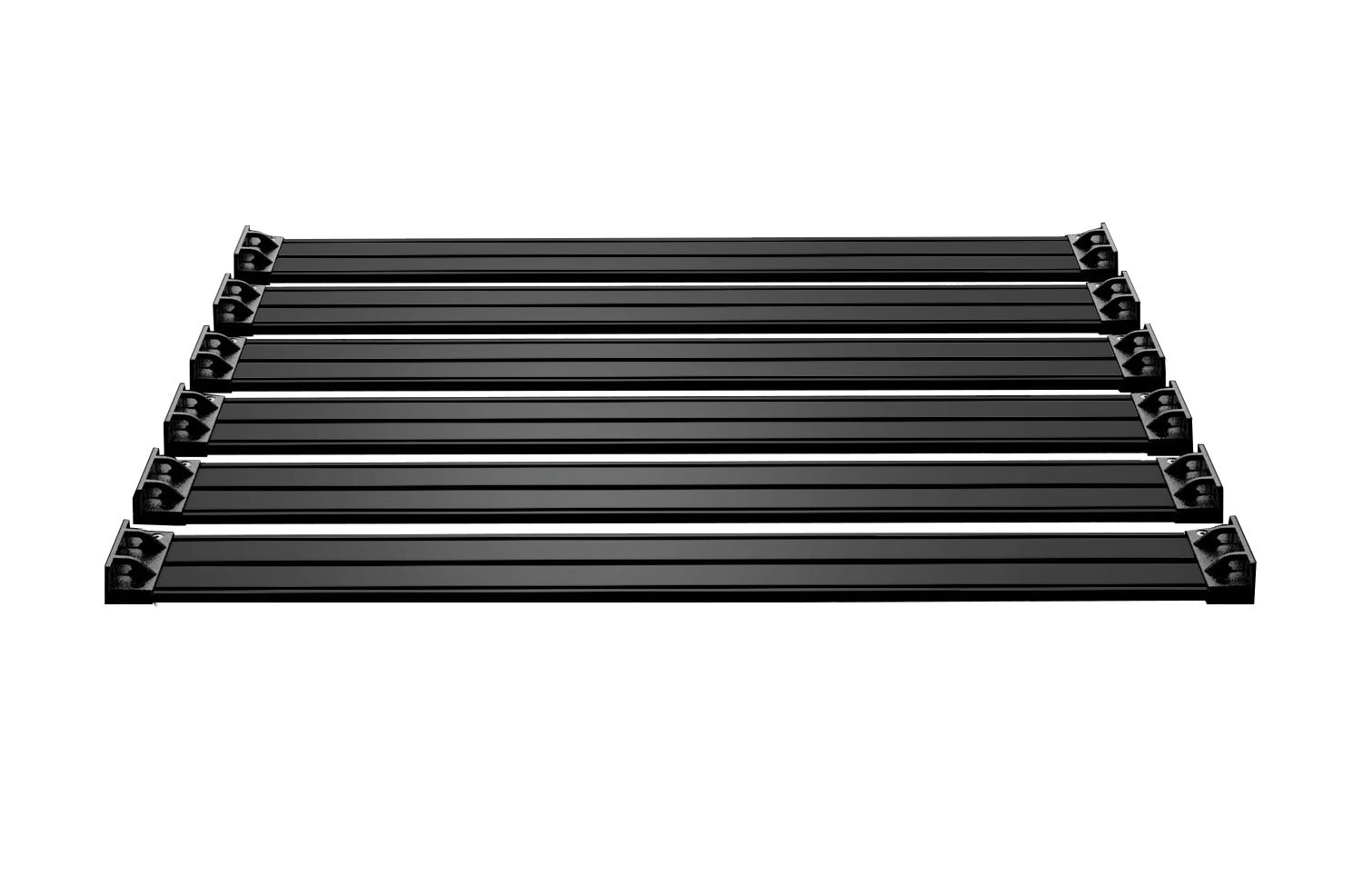 TeraFlex Jeep Wrangler JK 4 Door Nebo Roof Rack Cargo Slat Kit, Black, 6-Piece