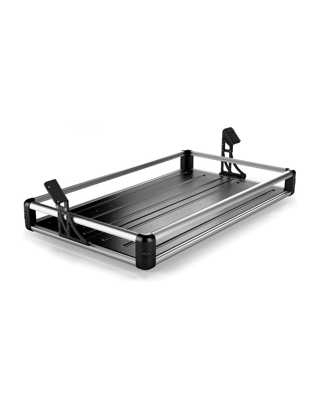 TeraFlex Jeep Wrangler JK 4 Door Wasatch Rear Cargo Rack, Silver Rails