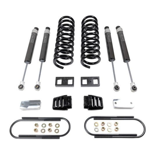 ReadyLift Dodge Ram 3500 3" Coil Lift Kits, front coils and rear blocks, radius arm drop brackets, Falcon shocks, 2019-2024, 4WD, 49-19330