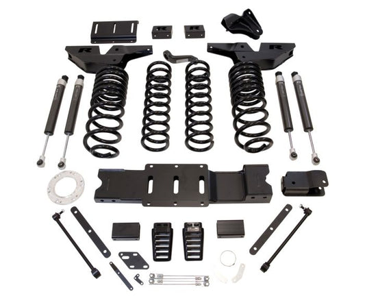 ReadyLift Dodge Ram 2500 4.5" Coil Lift Kits, front and rear track bar brackets, front and rear coil springs With Falcon shocks, 2019-2024, 4WD, 49-19420