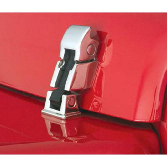 Smittybilt 2007-2018 Jeep Wrangler JK/JKU Hood Catch Kit, Stainless Steel, 74335