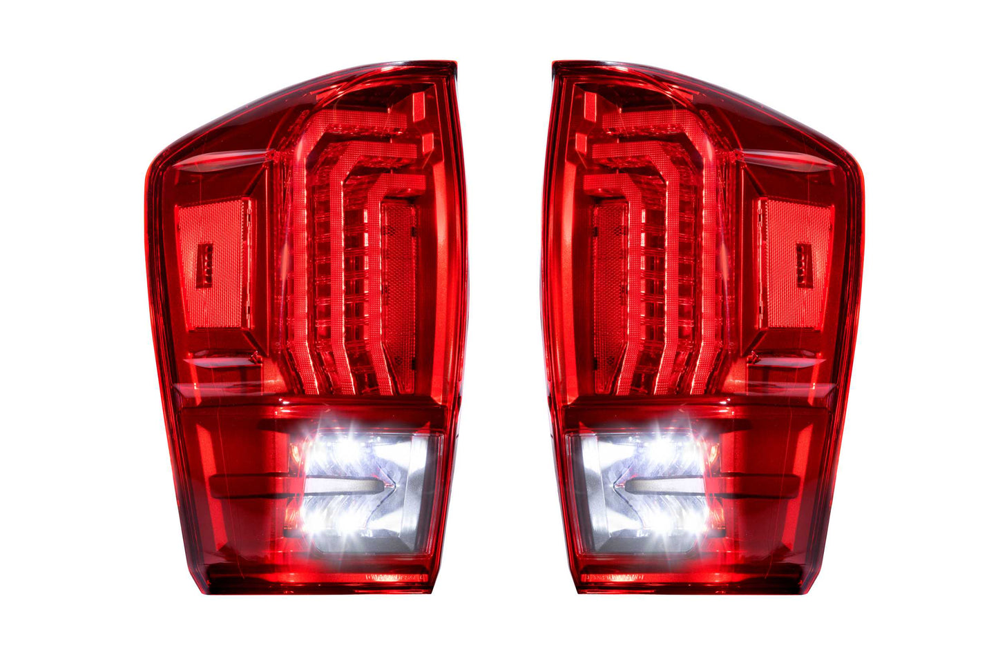 Morimoto Toyota Tacoma XB LED Tail Lights, 2016-2023, Pair, Red Lens, LF703