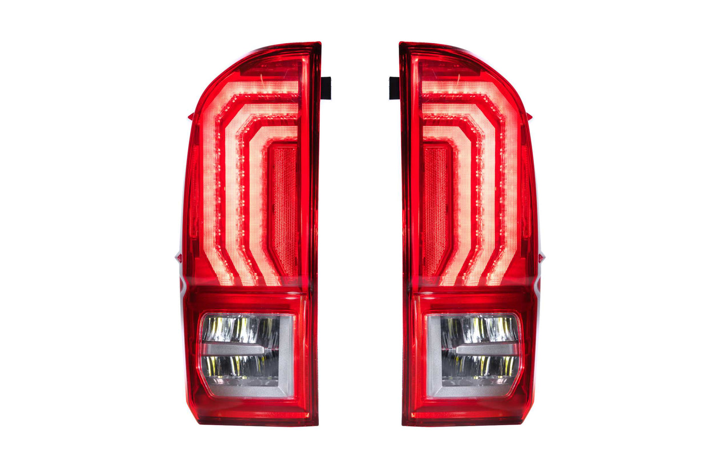 Morimoto Toyota Tacoma XB LED Tail Lights, 2016-2023, Pair, Red Lens, LF703