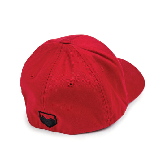 TeraFlex FlexFit Curved Visor Hat, Red/Black, Small/Medium 