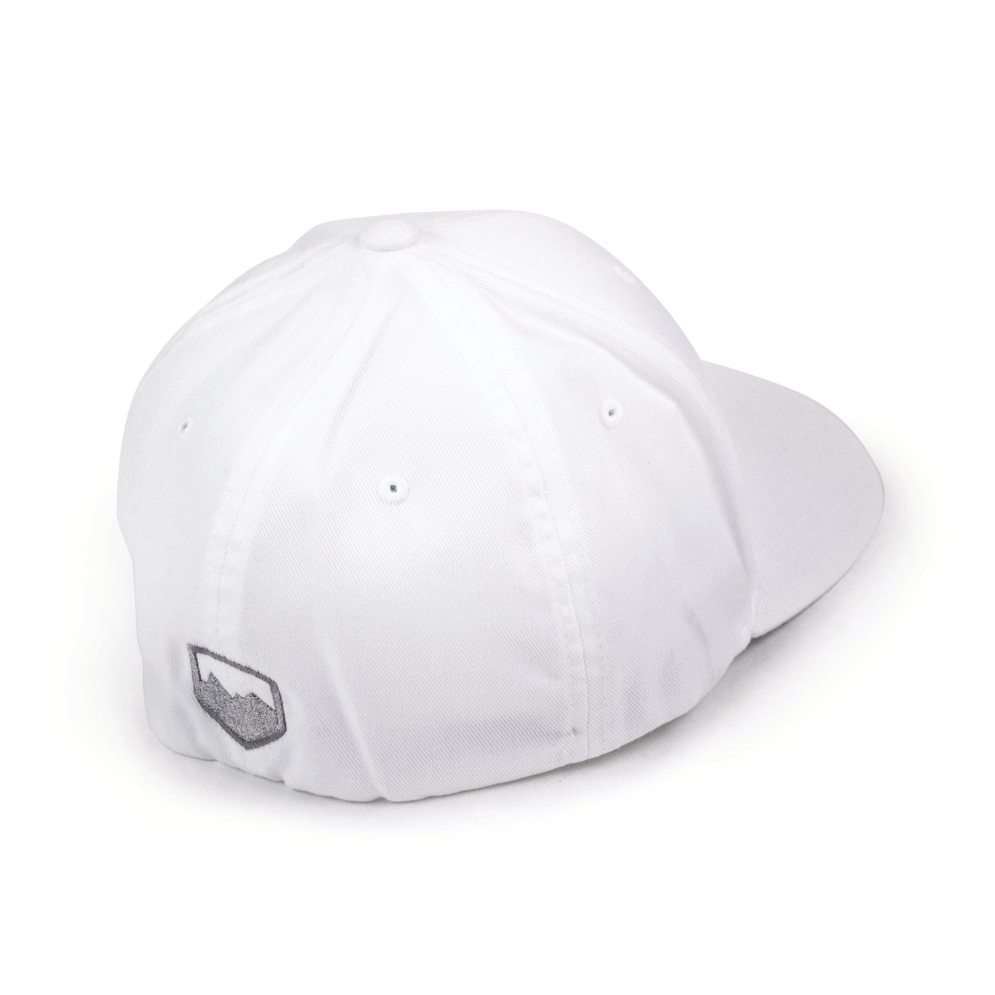 TeraFlex FlexFit Curved Visor Hat, White/Silver, Small/Medium 