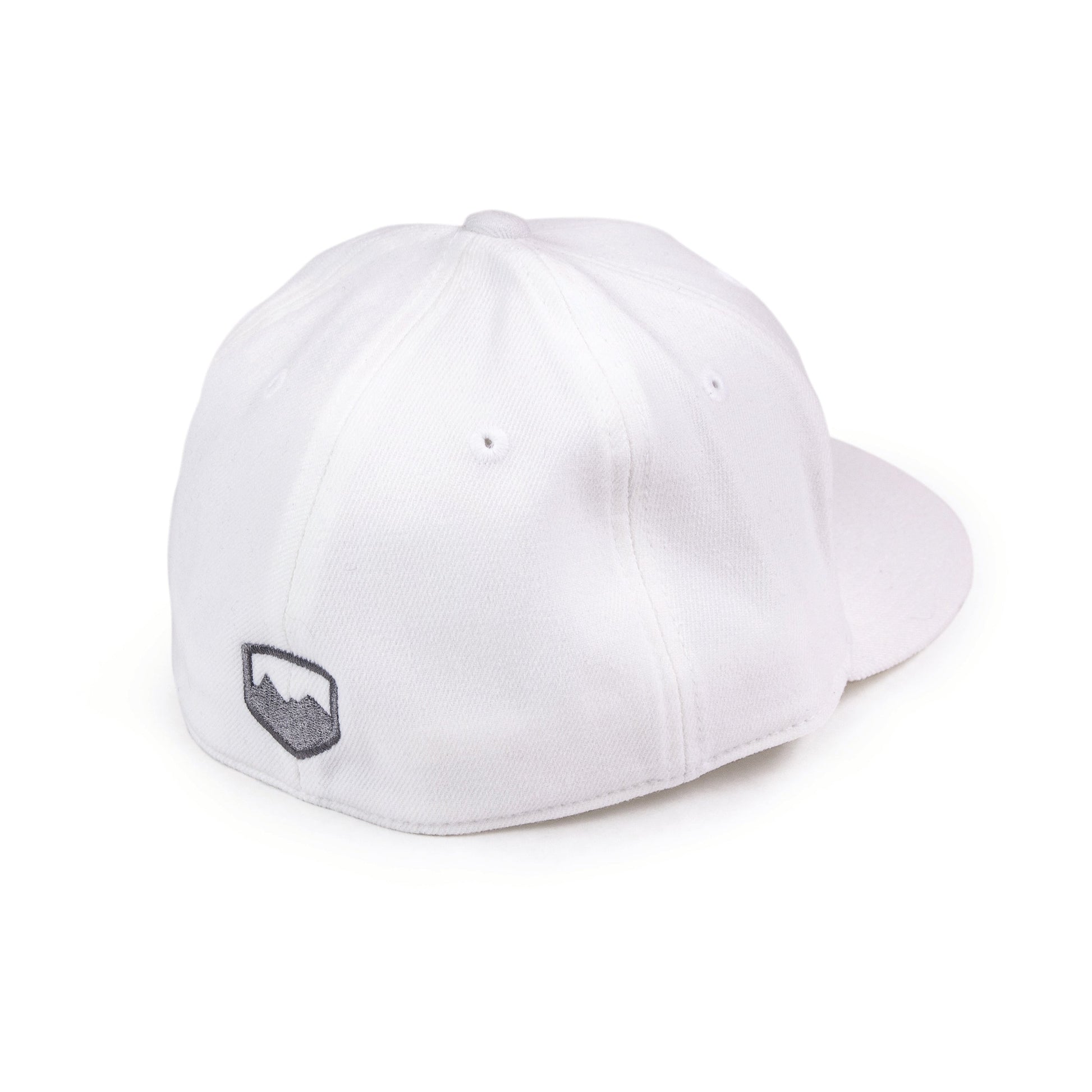 TeraFlex FlexFit Flat Visor Hat, White/Silver, Small/Medium