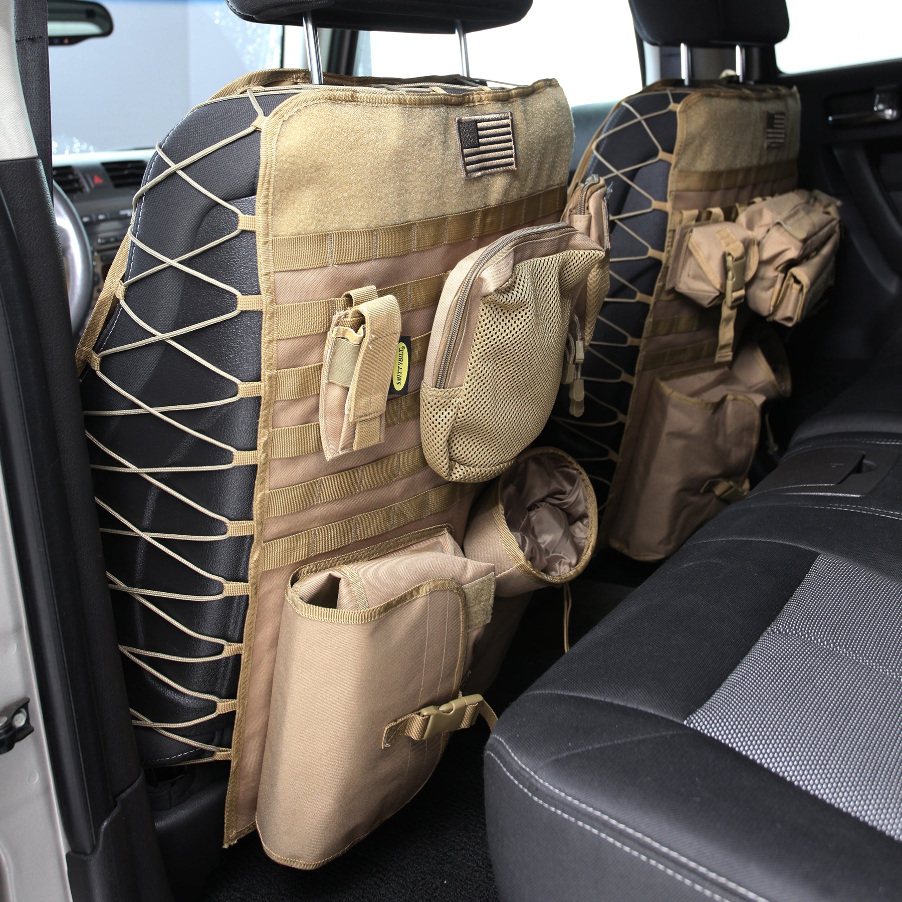 Smittybilt Universal Front GEAR Seat Cover Pair, Tan, Universal Truck, 5661324