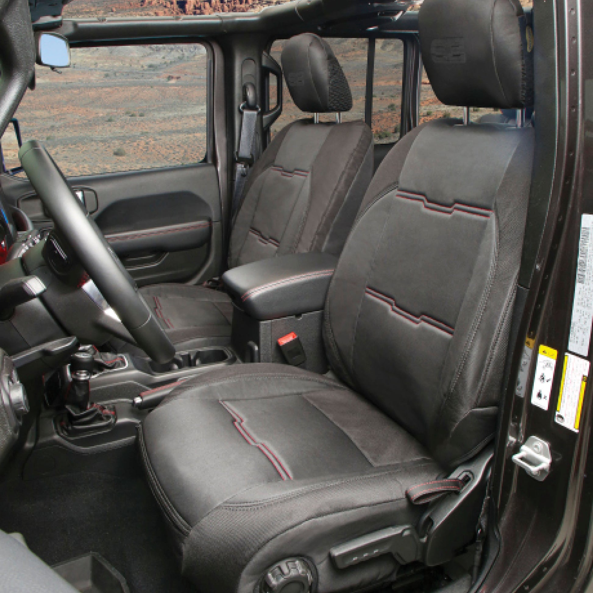 Smittybilt 2020-2025 Jeep Gladiator JT Neoprene Seat Cover Set Front/Rear, Black Gen 2, 2020+, 578101