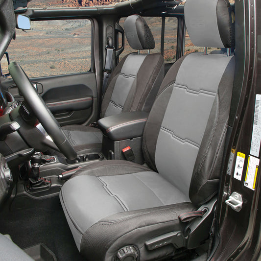 Smittybilt 2020-2025 Jeep Gladiator JT Neoprene Seat Cover Set Front/Rear, Charcoal Gen 2, 2020+, 578122