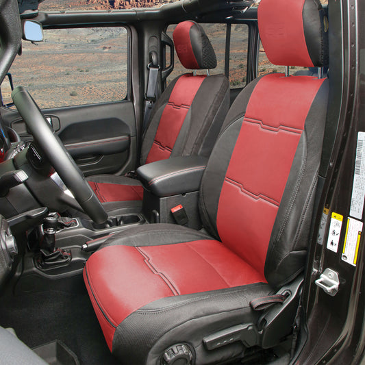 Smittybilt 2020-2025 Jeep Gladiator JT Neoprene Seat Cover Set Front/Rear, Red Gen 2, 2020+, 578130