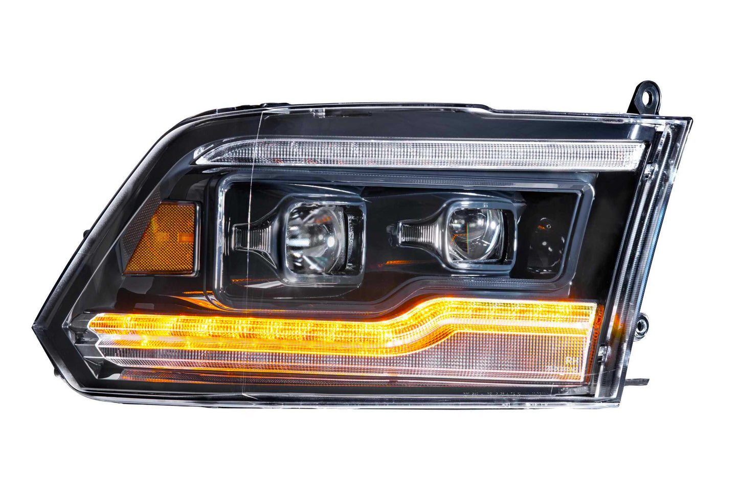 Morimoto Dodge Ram 1500 / HD XB LED Headlights, 2009-2018 (Note 2013-2014 trucks may require reprogram for OE Projector to avoid error codes), Pair, Amber DRL, LF520-A-ASM