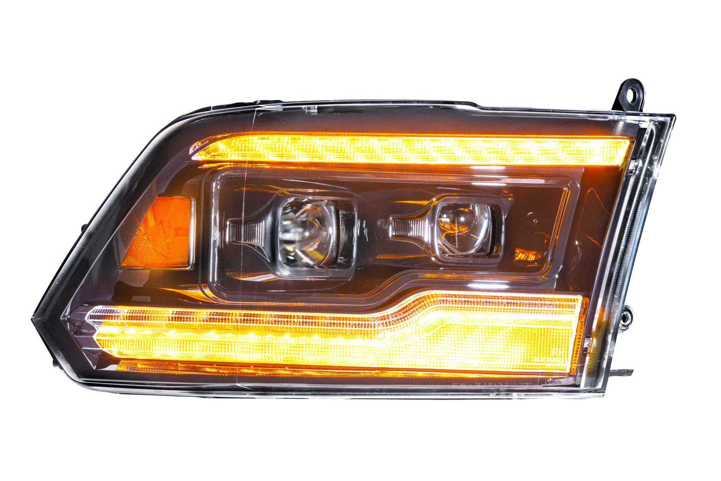 Morimoto Dodge Ram 1500 / HD XB LED Headlights, 2009-2018 (Note 2013-2014 trucks may require reprogram for OE Projector to avoid error codes), Pair, Amber DRL, LF520-A-ASM