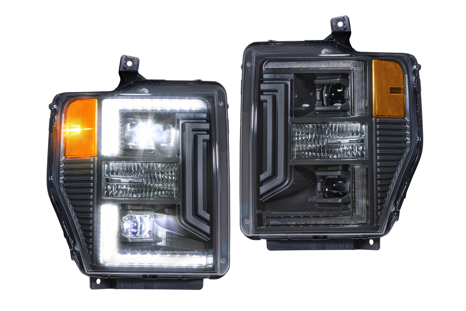 Morimoto Ford Super Duty XB Hybrid LED Headlights, 2008-2010, Pair, ASM, LF555