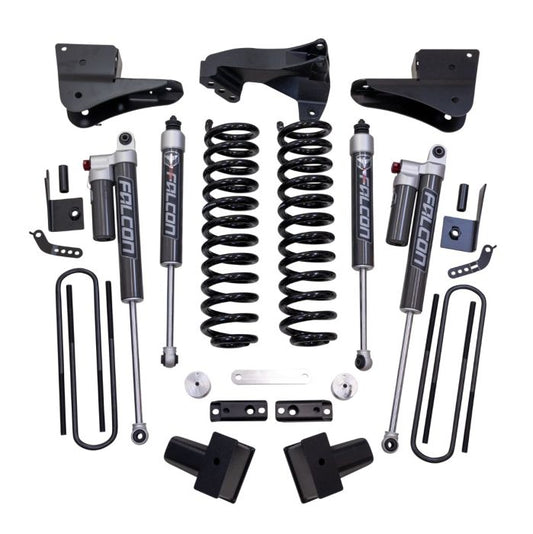 ReadyLift Ford F250/F350 Diesel 4" Coil Spring Lift Kits with Falcon 2.1 Front/Rear Shocks, Radius Drops, and Front Track Bar Bracket, 2023-2024, 4WD, 63-23440