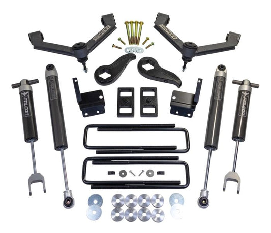 ReadyLift Chevrolet Silverado 2500 HD/3500 HD/GMC Sierra 2500 HD/3500 HD 3" SST Lift Kits with Fabricated Control Arms and Falcon 1.1 Monotube Shocks, 2020-2024, RWD/4WD, 69-30320