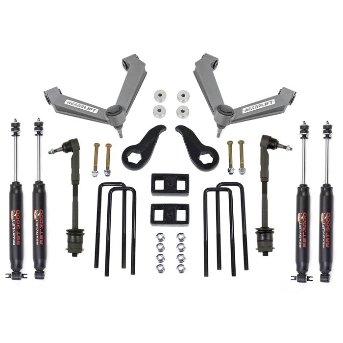 ReadyLift Chevrolet Silverado 2500 HD/GMC Sierra 2500 HD 3.5'' SST Lift Kits Front with 1" Rear with Fabricated Control Arms with SST3000 Shocks, 2011-2019, RWD/4WD, 69-3513