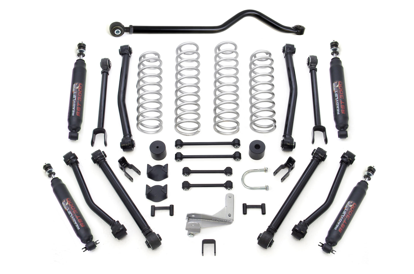 Jeep Wrangler JK 4'’ Terrain Flex 8-Arm Lift Kit with SST3000 Shocks, 2007-2018, 4WD, 69-6409