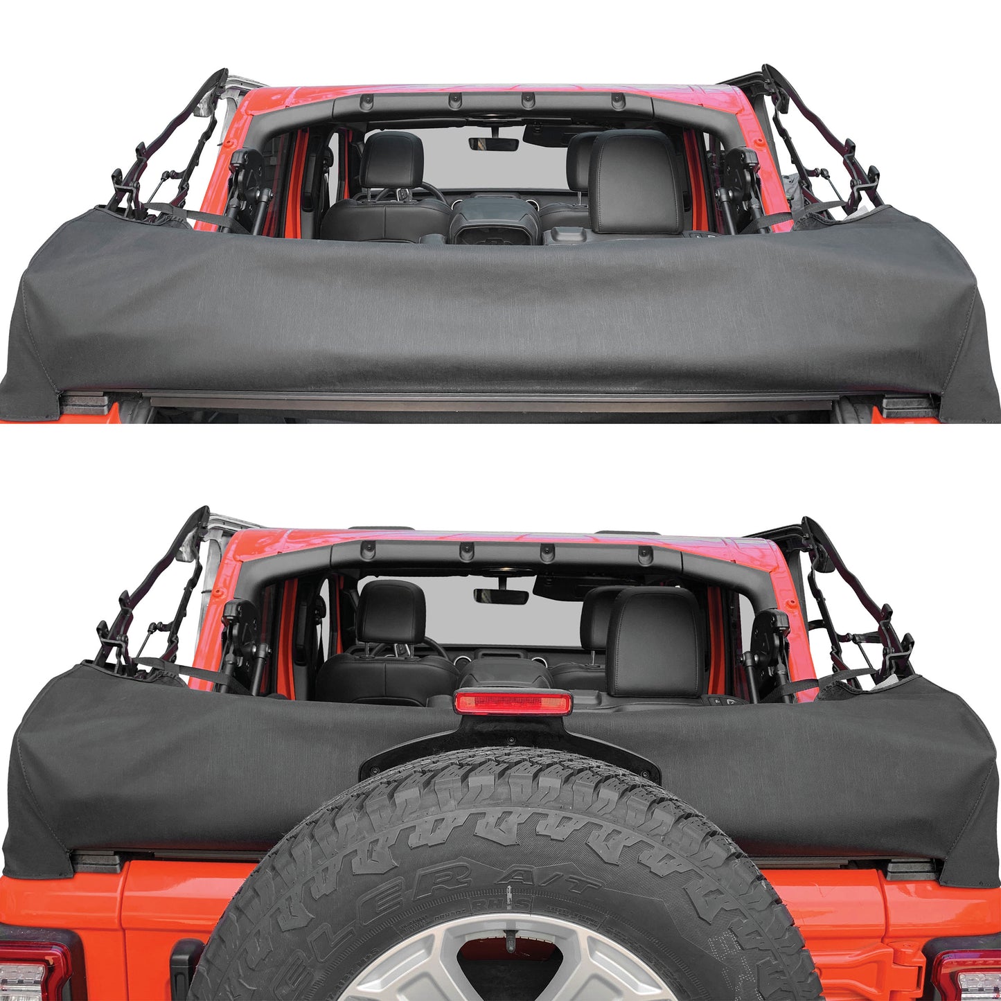 Smittybilt 2018-2025 Jeep Wrangler JLU Soft Top Storage Boot, Black, 18+, 700235