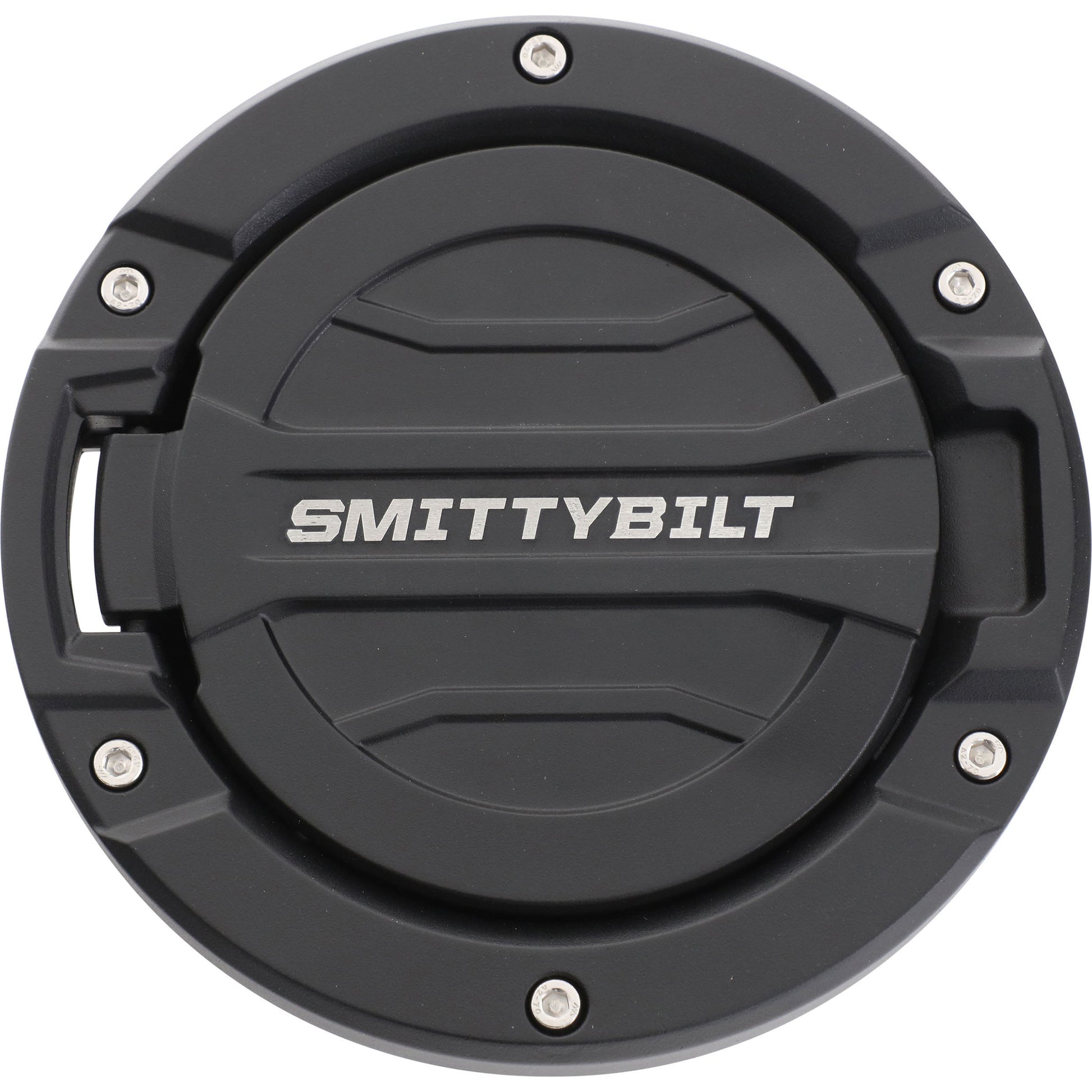 Smittybilt 2018-2025 Jeep Wrangler JL/JLU Billet Style Gas Cover, Black, 18+ 75008